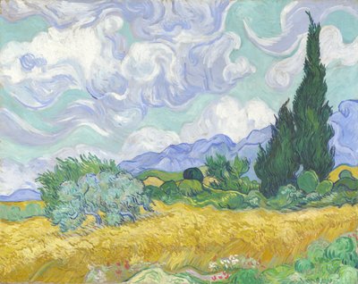 Weizenfeld mit Zypressen von Vincent van Gogh